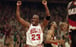 Michael Jordan celebrates the Bulls win over the Portland Trail Blazers in the 1992 NBA Finals in Chicago. Photo: AP