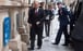 Marshall Billingslea (left), US Special Presidential Envoy for Arms Control, arrives for the USA-Russia meeting at the Palais Niederoestereich in Vienna on Monday. Photo: AFP