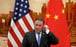 US Secretary of State Mike Pompeo adjusts his earpiece at a press conference in Beijing during a 2018 state visit. Photo: EPA-EFE