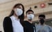 Agnes Chow, Joshua Wong and Ivan Lam arrive at West Kowloon Court on Wednesday. Photo: Sam Tsang