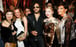 Rock star Lenny Kravitz to the right of Baccarat owner Coco Chu and its ex-CEO Daniela Riccardi at the Baccarat Goldfinger party in Paris on September 8, 2017. Photo: Getty Images