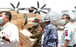 Myanmar soldiers carry medical aid provided by China at the Yangon International Airport. Photo: EPA