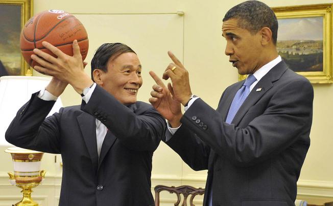 Wang with US President Barack Obama in 2009. Photo: Xinhua