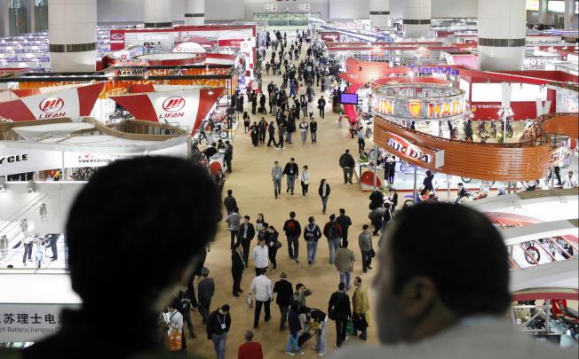 The Canton Fair usually attracts tens of thousands of visitors but how many will be back and book hotel rooms this year. Photo: Bloomberg