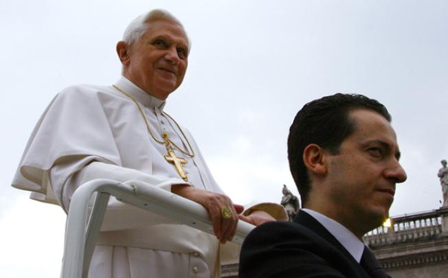 Pope Benedict XVI and his then butler Paolo Gabriele in 2006. Photo: AFP