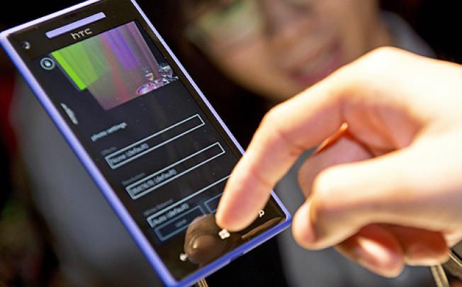 The new 8S phone from HTC, which has a big role in Taiwan's high-tech economy. Photo: AFP