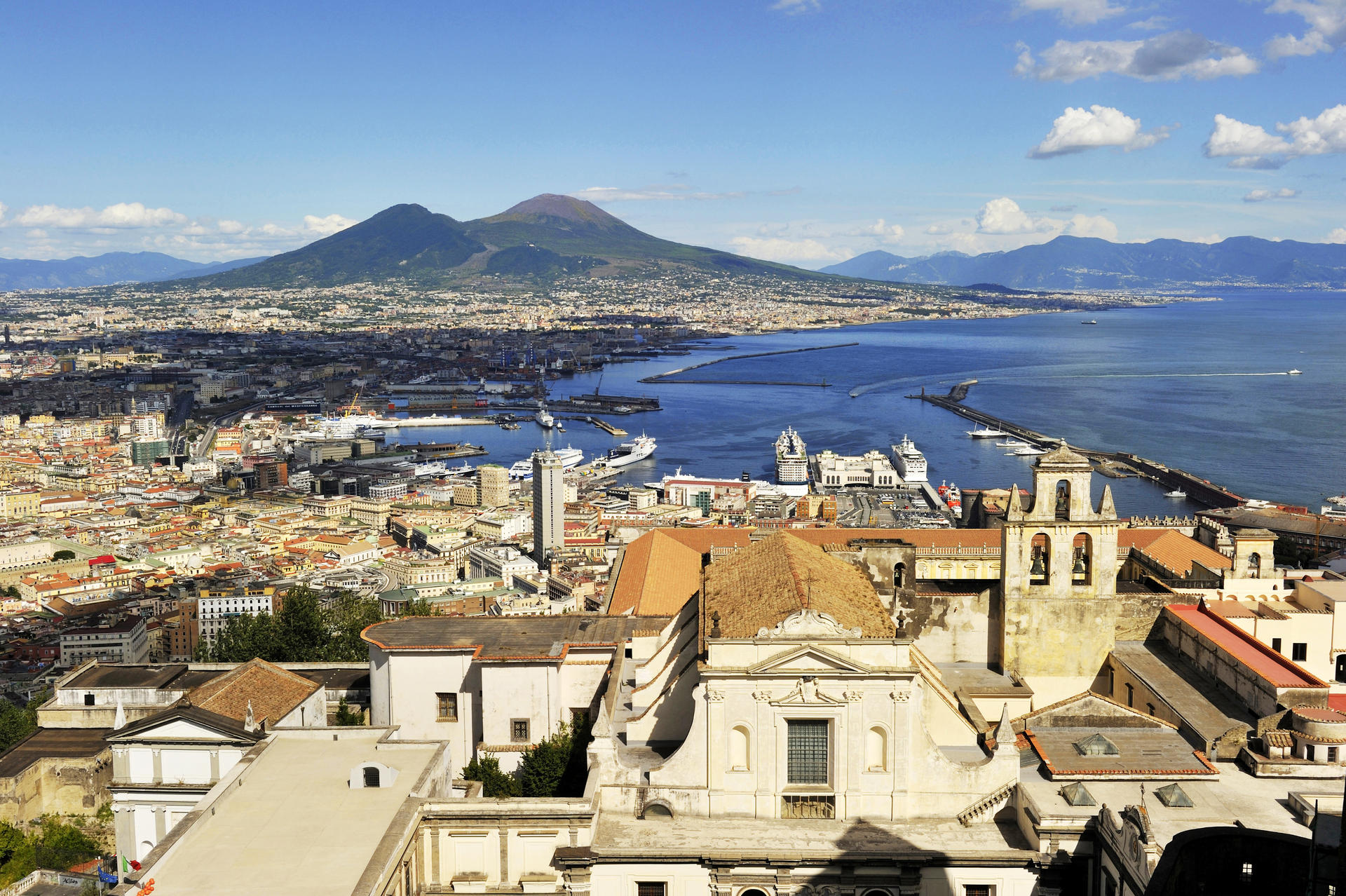 Mount Vesuvius from Naples. Photos: AFP, Corbis, Juliet Rix