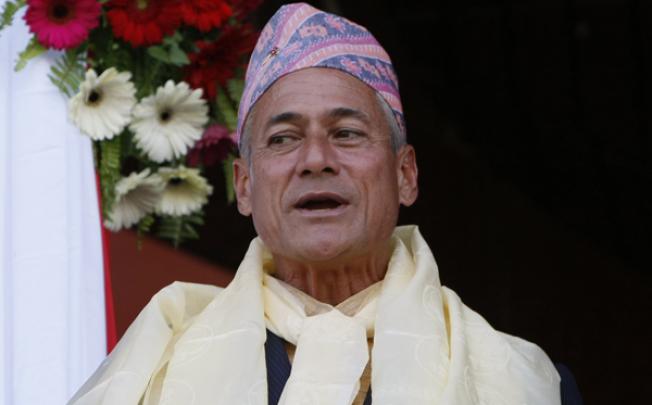 Four-time Olympic gold medalist diver Greg Louganis speaks during the first South Asian LGBT Games in Katmandu on Friday. Photo: AP