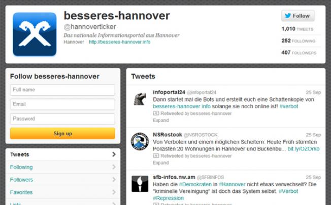 The Besseres Hannover Twitter account. Photo: SCMP Pictures