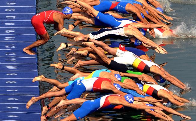 New coach Patrick Kelly aims to turn Hong Kong triathletes, particularly the juniors, into world-beaters, beginning with improving swim times. Photo: Xinhua