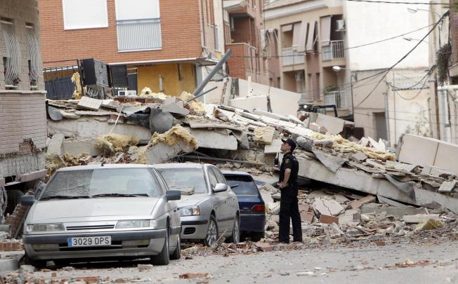 The aftermath of last year's Lorca earthquake. Photo: AP