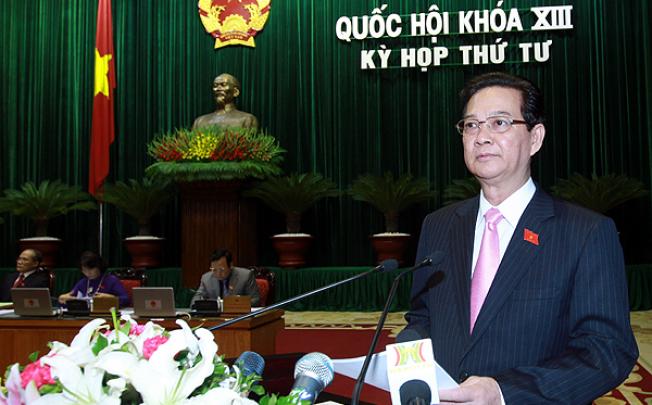 Vietnamese Prime Minister Nguyen Tan Dung speaks in Hanoi. Photo: Xinhua