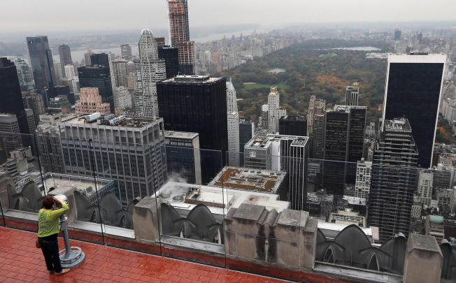 Central Park, seen here from the Rockefeller Centre, covers more than 340 hectares. Photo: NY Times