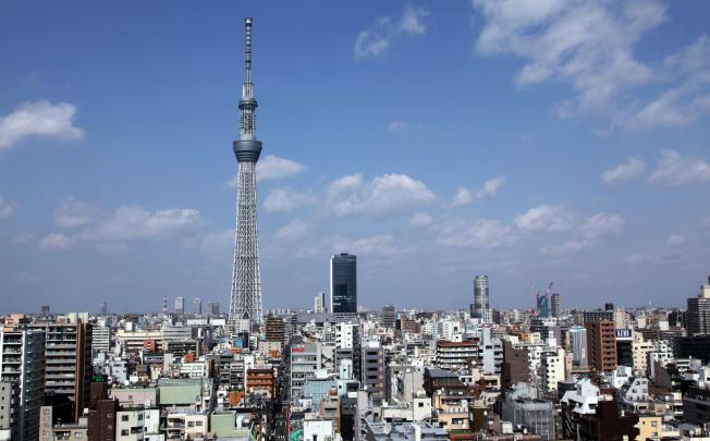 It is hoped that the Tokyo Sky Tree, a broadcast, restaurant and observation tower, which opened to the public in May, will help to revitalise the city. Photo: Bloomberg 