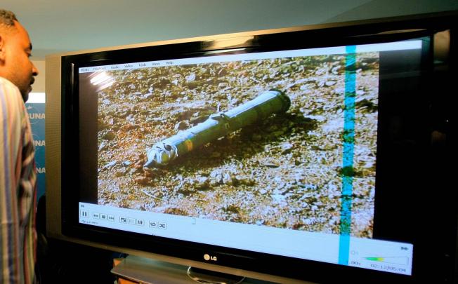 Footage of ammunition taken after the blast. Photo: AFP