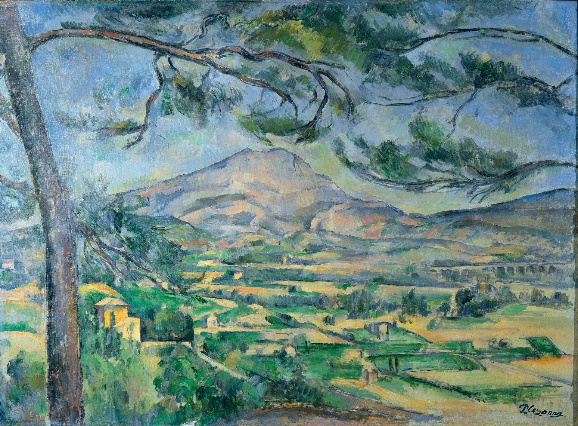 One of Cezanne's many interpretations of Mont Sainte-Victoire (detail). He painted the mountain in Aix-en-Provence more than 60 times.