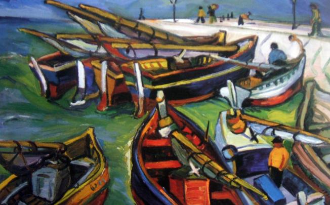 Irma Stern's 'Fishing Boats' oil paintings was among the works of art stolen yesterday. Photo: AP