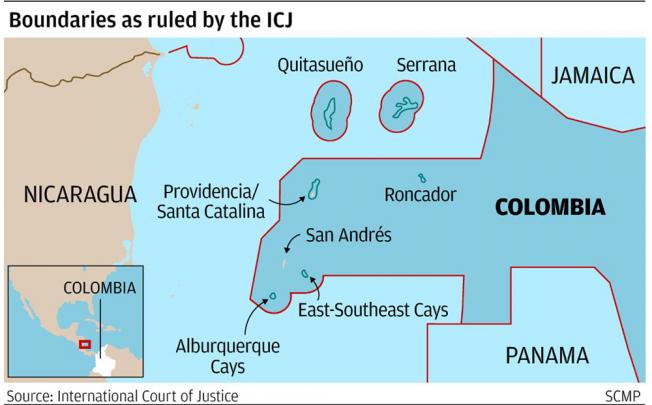 Boundaries as ruled by the ICJ