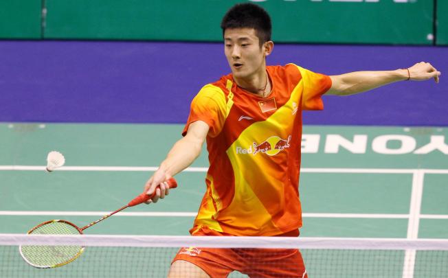 Chen Long in action during his comfortable win over Tom Sugiarto yesterday. He faces Lee Chong Wei in today's final. Photo: Edward Wong
