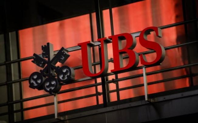 The logo of Swiss banking giant UBS in Zurich, Switzerland. Photo: AFP