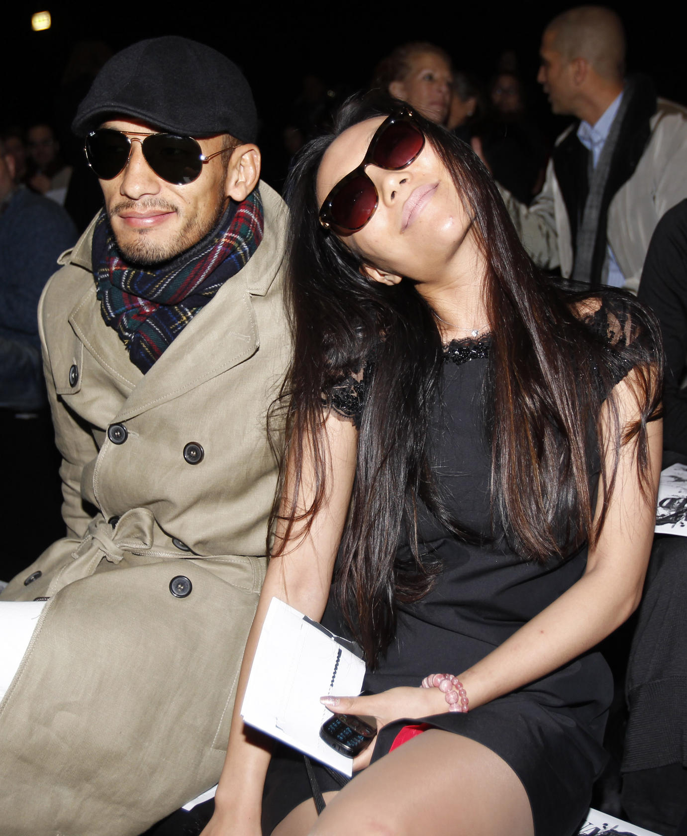 Wan Baobao with former Japanese soccer star Hidetoshi Nakata at a Dsquared2 fashion show in Milan last year. 