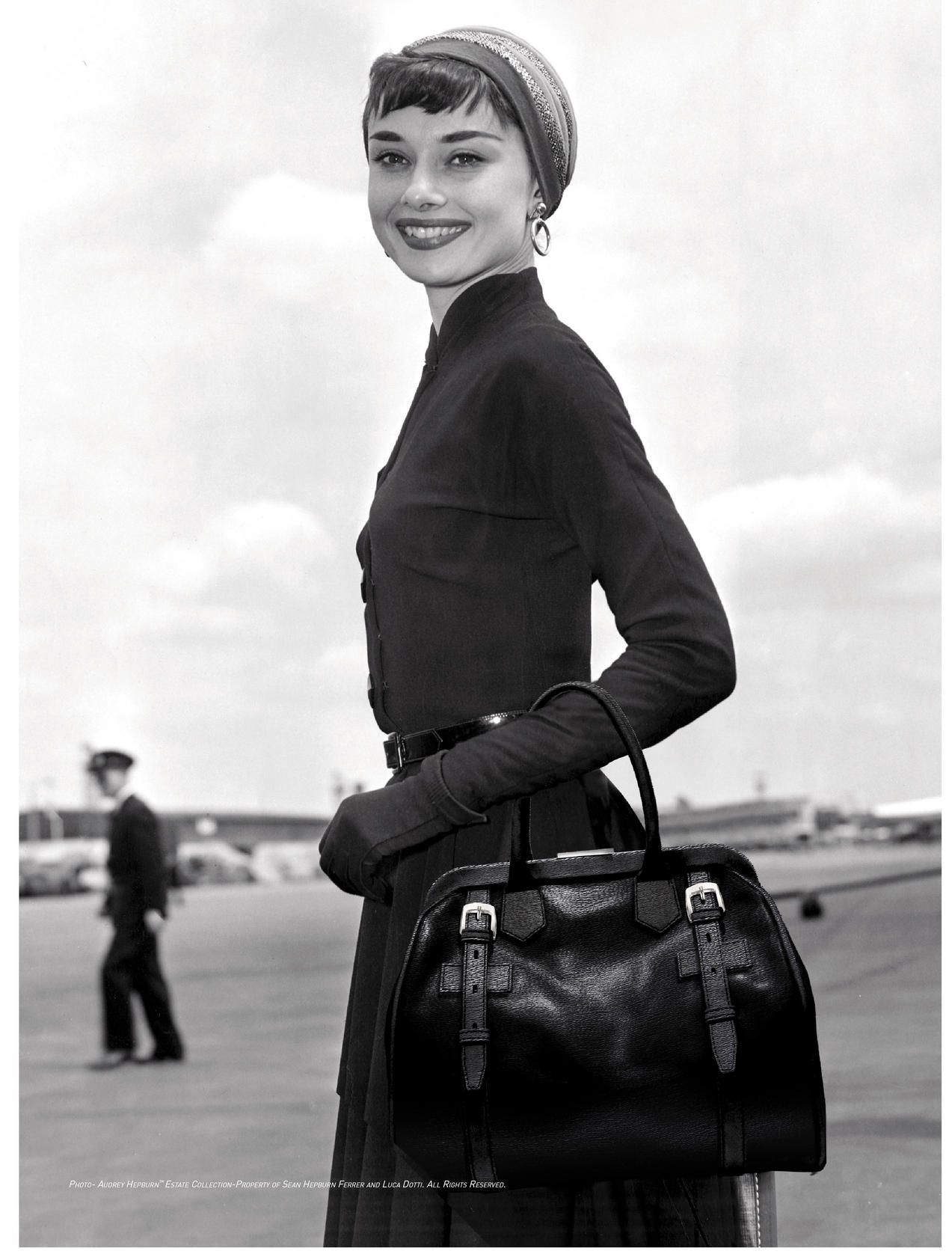 Celebrity appeal: Actress Audrey Hepburn (above) with a 1953 Riviera Bag for S.T. Dupont, and a page (below left) from an order book listing the firm's famous clients.
