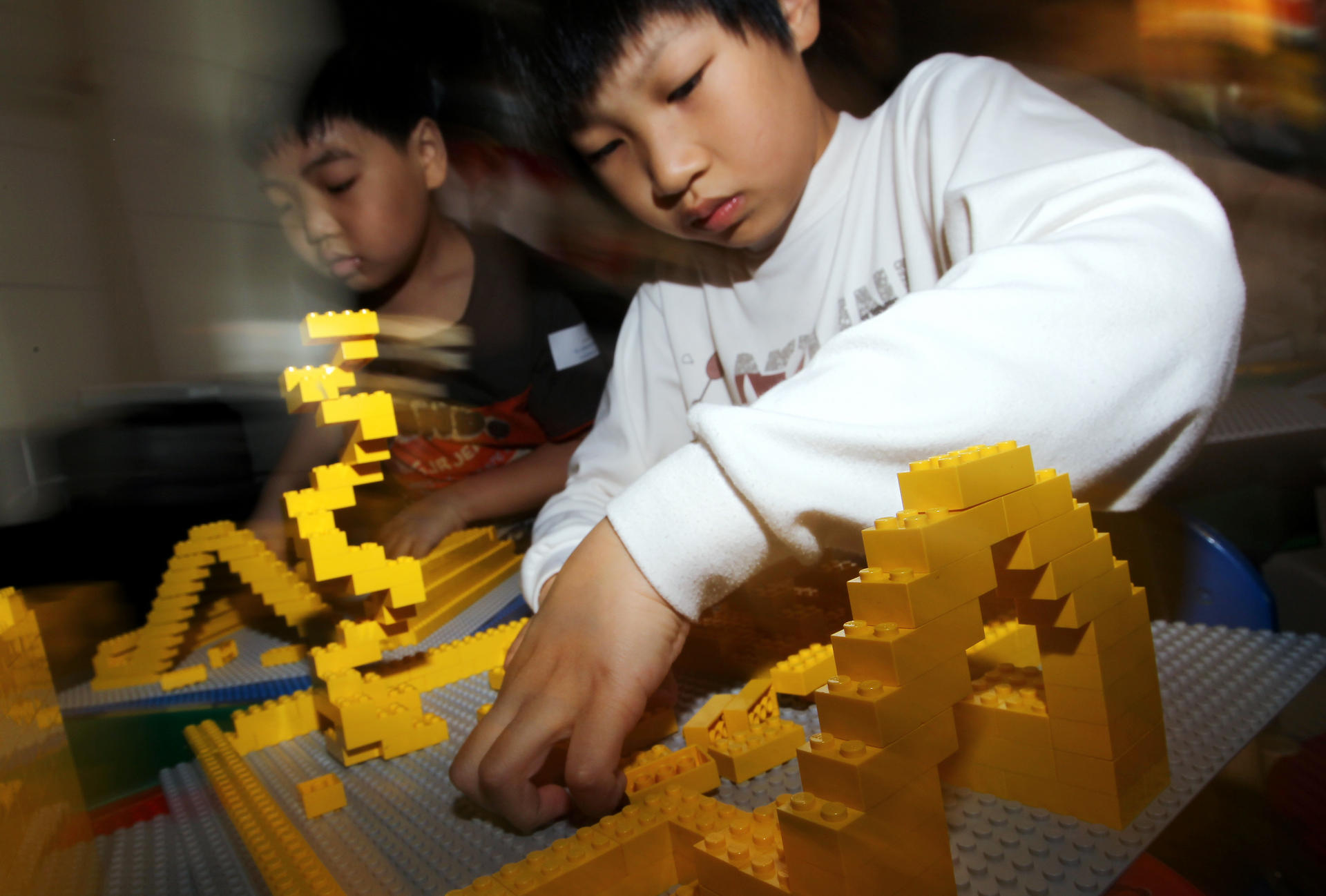 Lego gives fingers, hands, eyes and brain a workout.Photo: Jonathan Wong