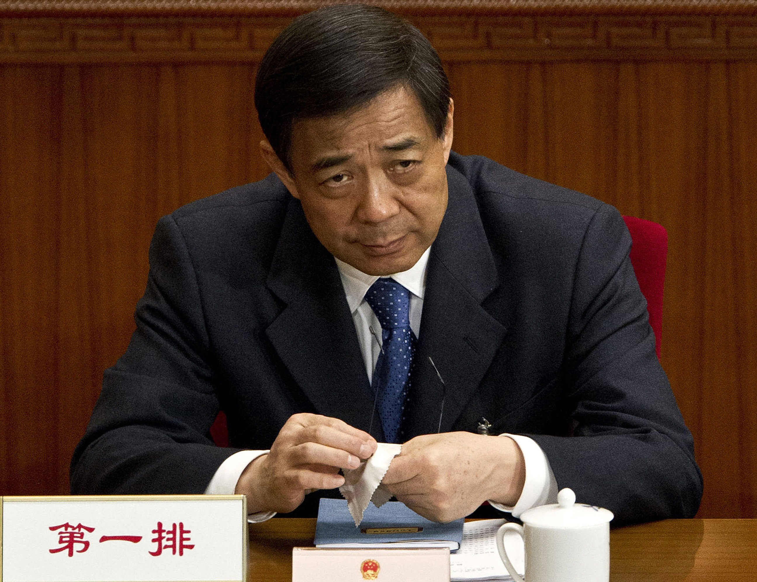 Bo Xilai, pictured during a plenary session of the National People's Congress at the Great Hall of the People in Beijing in March 2012. Photo: AP