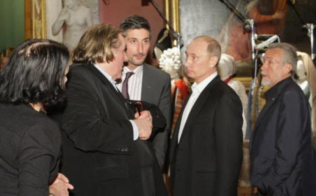French actor Gerard Depardieu with Russian President Vladimir Putin during a recent meeting in St Petersburg. Photo: Reuters