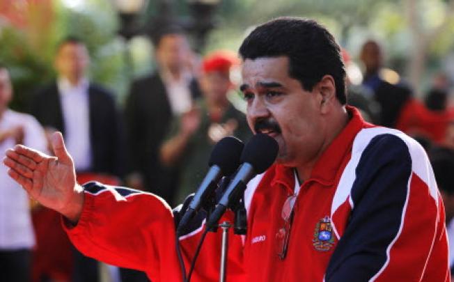 Venezuelan Vice-President Nicolas Maduro speaks during a rally in support of President Hugo Chavez in Caracas on Thursday. Photo: Reuters