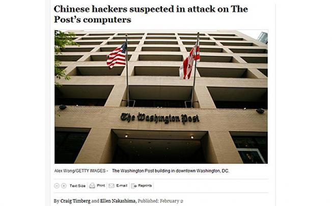 The Washington Post said it detected a cyberattack in 2011.