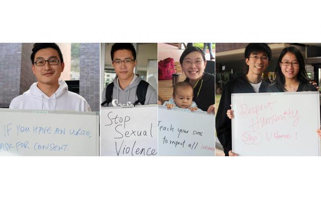 The Speak for Humanity asked people to share their anti-violence messages. Photos: SCMP