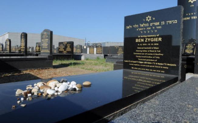 The tombstone of Ben Zygier stands at Chevra Kadisha Jewish Cemetery in Melbourne, Australia on Friday. Photo: AP