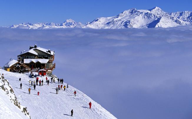 A ski resort in Meribel, France. 