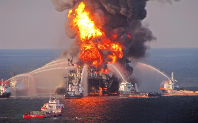 The Deepwater Horizon blast in 2010 killed 11 workers. Photo: EPA