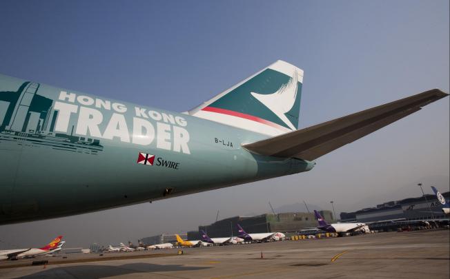 Cargo volumes at Cathay Pacific dropped 5.3 per cent last year.