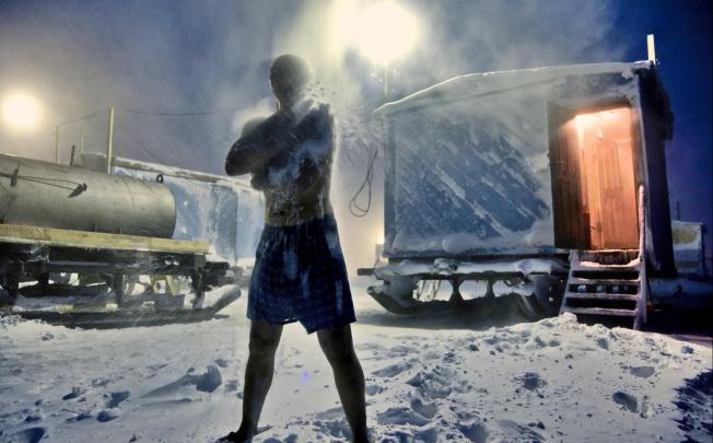 A rubdown with snow after a sauna in the Arctic tundra is a bracing affair. Typically, the men work in the cold, isolated wilderness for the entire winter, returning to civilisation in spring, before the ice roads melt.