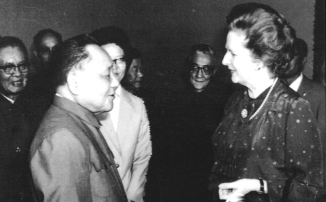 Chinese leader Deng Xiaoping, left, meets with then British prime Minister Margaret Thatcher in Beijing in this September 24, 1982 file photo. Photo: AP