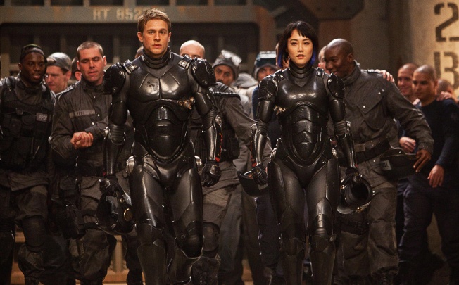 Charlie Hunnam and Rinko Kikuchi in Pacific Rim. Photo: AP