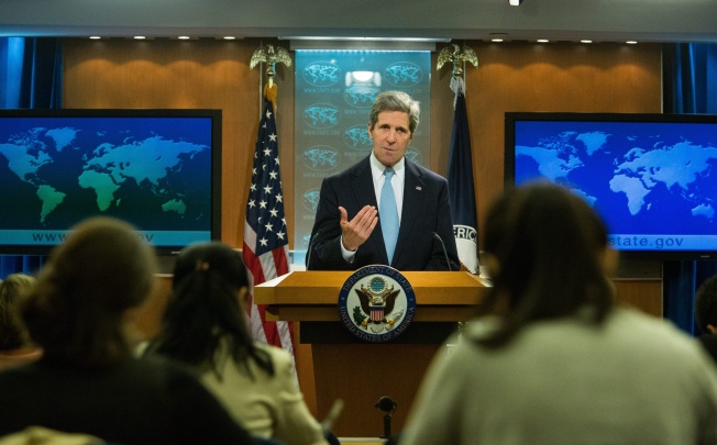 US Secretary of State John Kerry delivers remarks for the release of the State Department's annual Human Rights Report. Photo: EPA