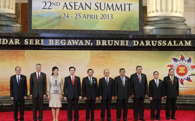 Leaders of ASEAN pose for a group photo during the ASEAN Summit in Bandar Seri Begawan. Photo: Reuters