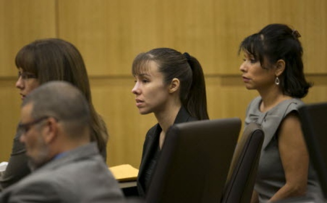 Jodi Arias listens as the verdict for sentencing is read for her first degree murder conviction at Maricopa County Superior Court in Phoenix. Photo: Reuters