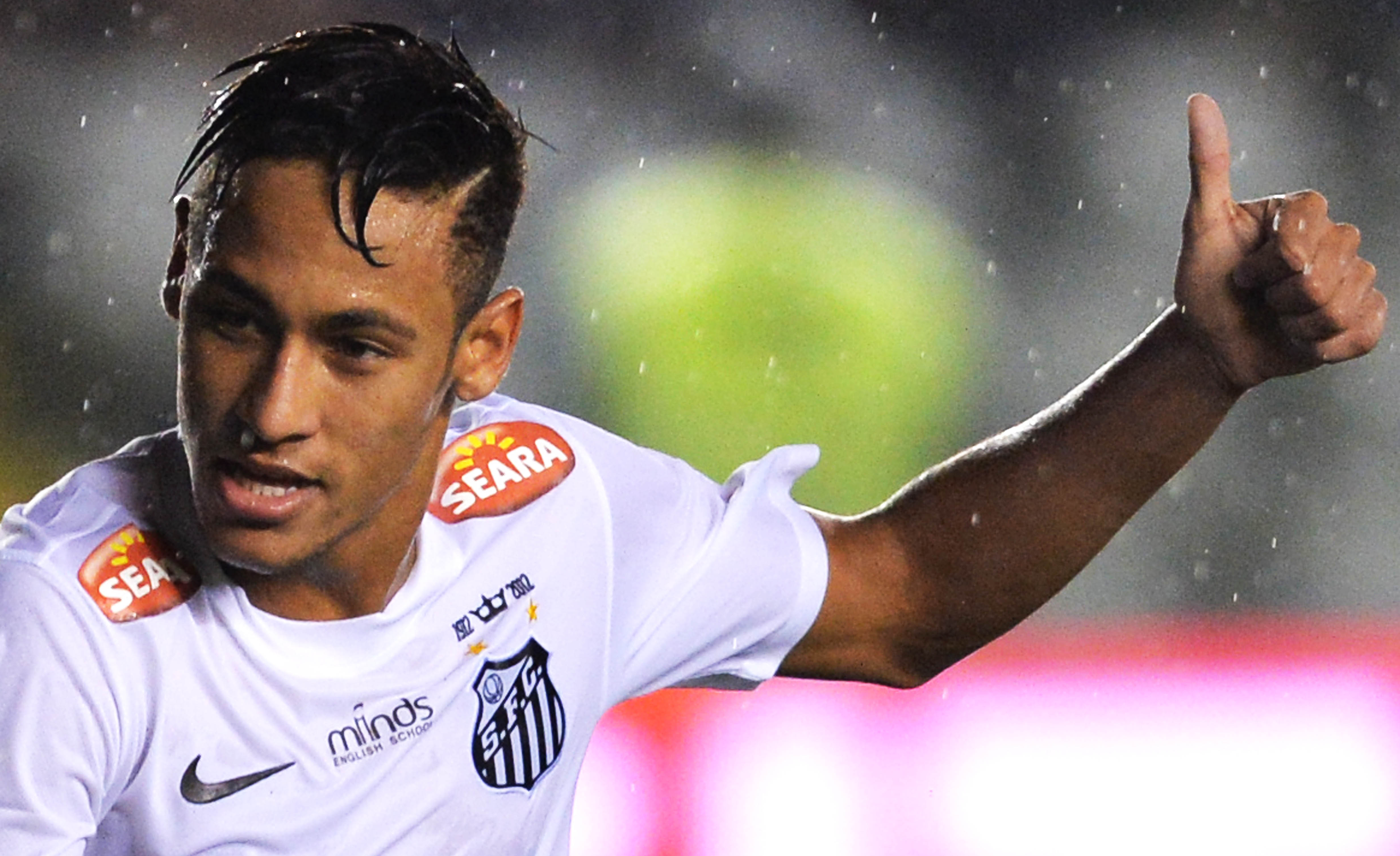 Brazil's Neymar, of Santos FC, will join Spanish football club Barcelona for the next five seasons. Photo: AFP