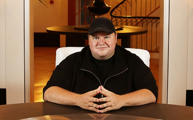 Kim Dotcom at the Dotcom Mansion in Auckland New Zealand. Photo: AFP