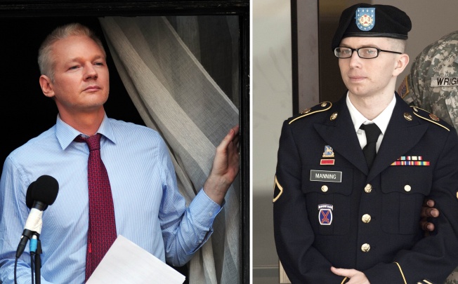 Wikileaks founder Julian Assange (left) and US Army Pfc. Bradley Manning. Photo: AFP
