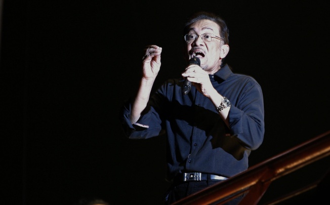 Malaysia's opposition leader Anwar Ibrahim speaks during a rally in Kuala Lumpur, Malaysia. Photo: EPA