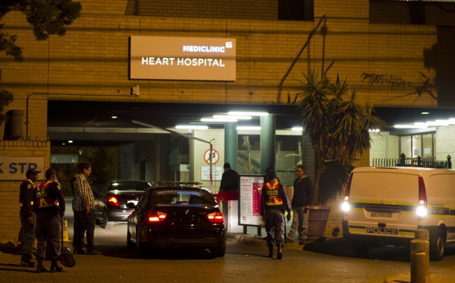 Vehicles entering the hospital in Pretoria, where it is believed former president Nelson Mandela is being treated for a recurring lung infection. Photo: AP