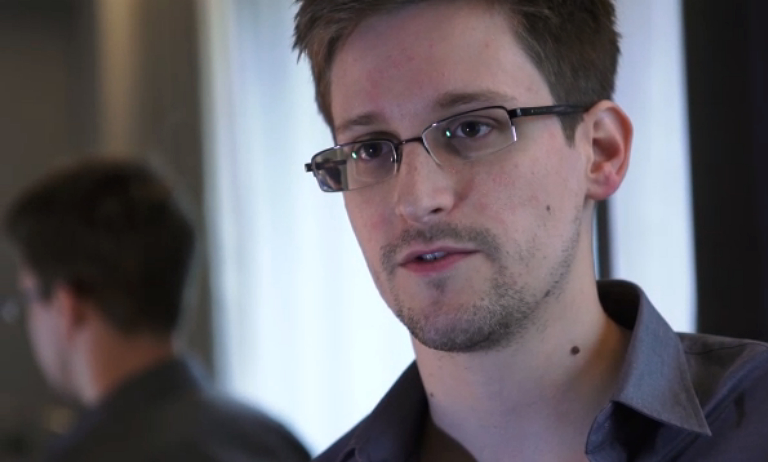 Edward Snowden speaks during an interview with The Guardian newspaper at an undisclosed location in Hong Kong. Photo: AFP