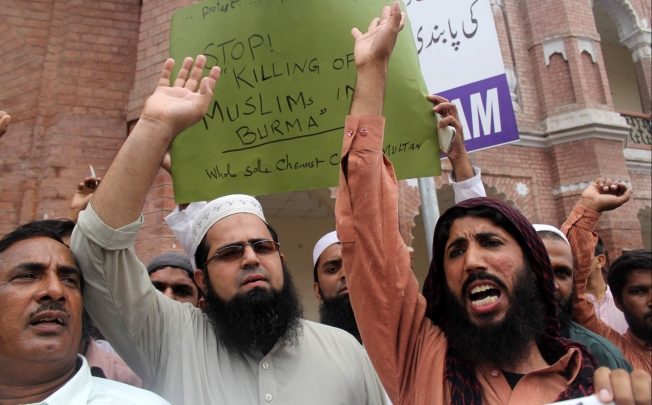 Protest against violence in Multan, Myanmar. Photo: EPA