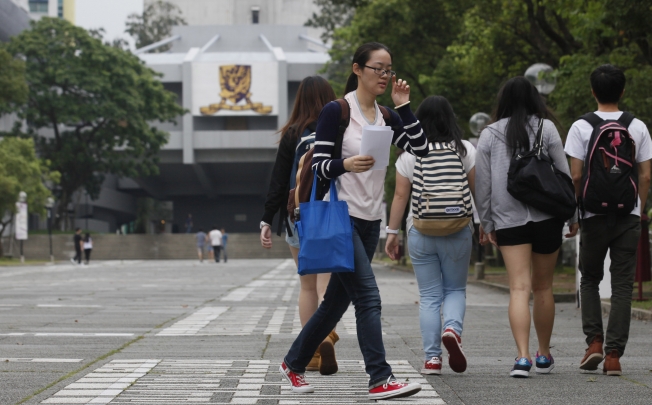 Students walk in the campus of the Chinese University of Hong Kong. Photo: AP